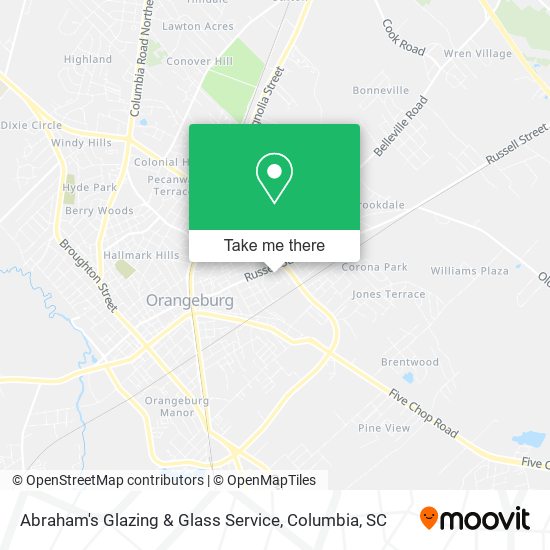 Abraham's Glazing & Glass Service map