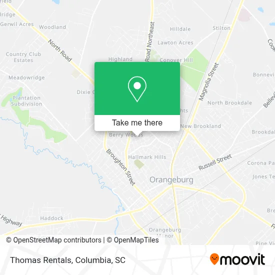 Thomas Rentals map