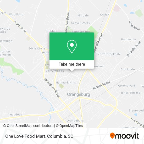 Mapa de One Love Food Mart