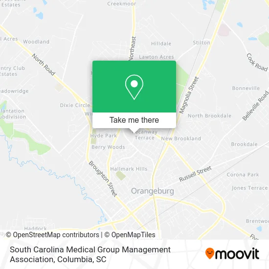 South Carolina Medical Group Management Association map
