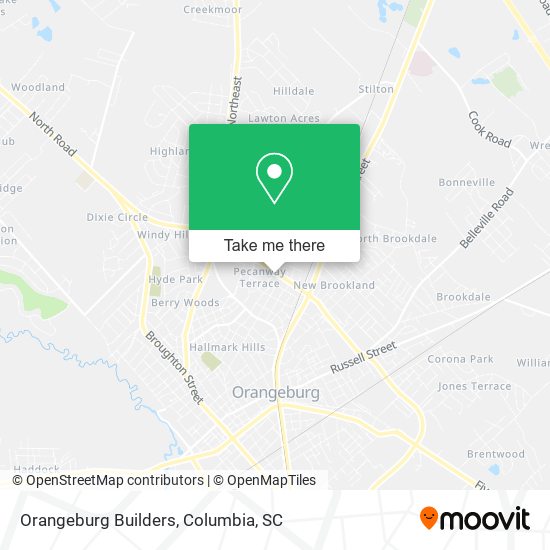 Orangeburg Builders map