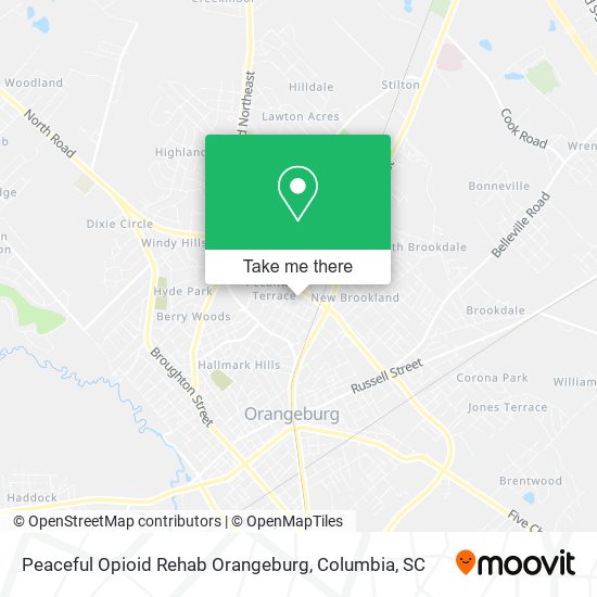 Mapa de Peaceful Opioid Rehab Orangeburg
