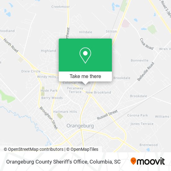 Orangeburg County Sheriff's Office map