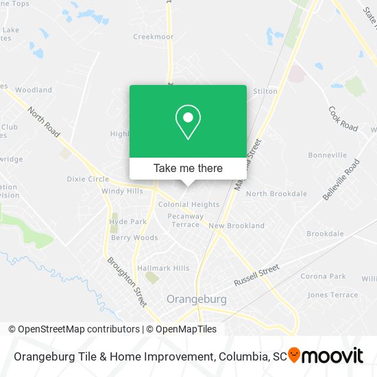 Mapa de Orangeburg Tile & Home Improvement
