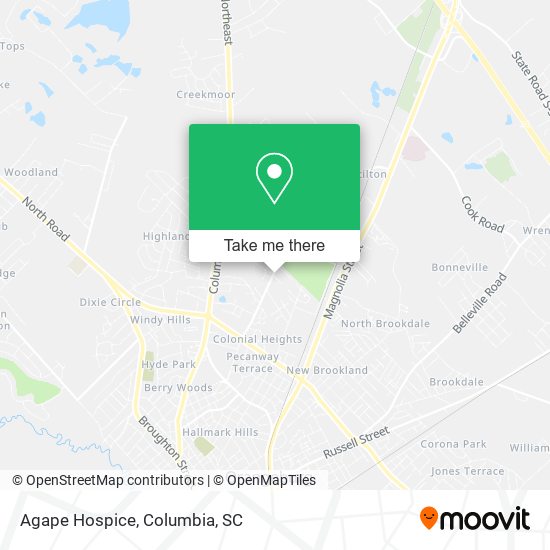 Agape Hospice map