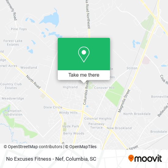 No Excuses Fitness - Nef map