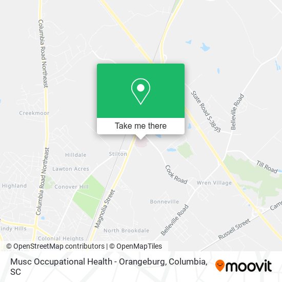 Musc Occupational Health - Orangeburg map