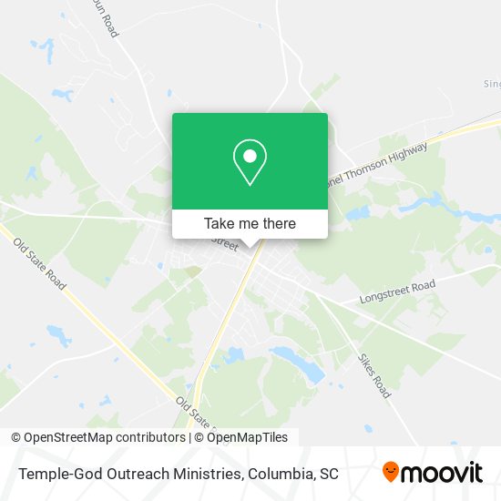 Temple-God Outreach Ministries map