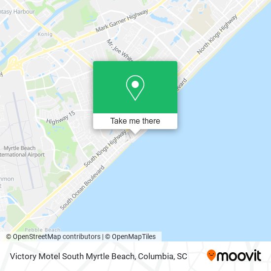 Victory Motel South Myrtle Beach map