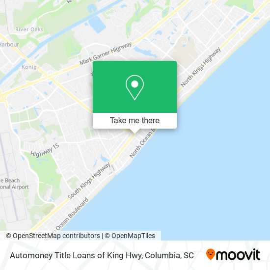 Automoney Title Loans of King Hwy map