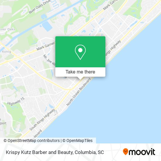 Krispy Kutz Barber and Beauty map