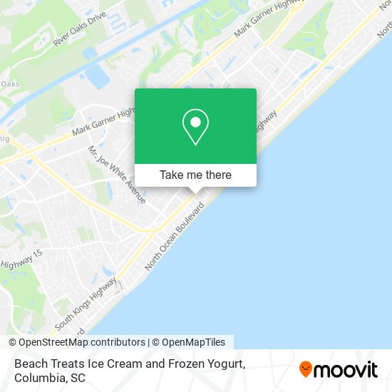 Beach Treats Ice Cream and Frozen Yogurt map