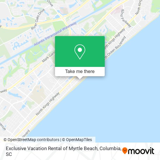 Exclusive Vacation Rental of Myrtle Beach map