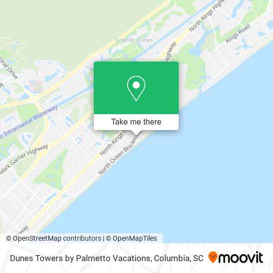 Dunes Towers by Palmetto Vacations map