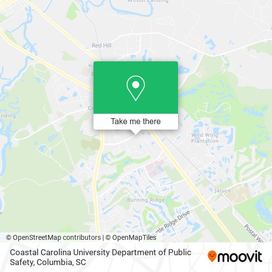 Coastal Carolina University Department of Public Safety map