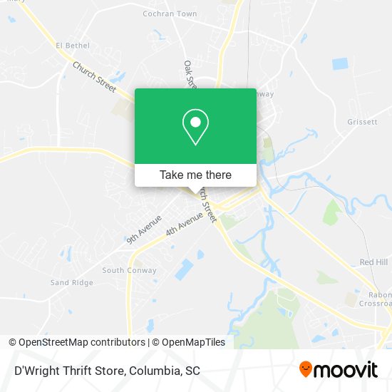 D'Wright Thrift Store map