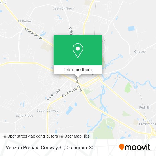 Mapa de Verizon Prepaid Conway,SC