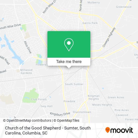 Mapa de Church of the Good Shepherd - Sumter, South Carolina