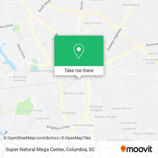 Super Natural Mega Center map