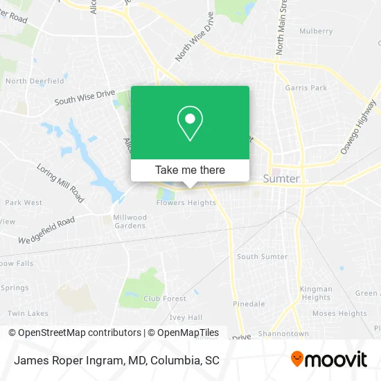 James Roper Ingram, MD map