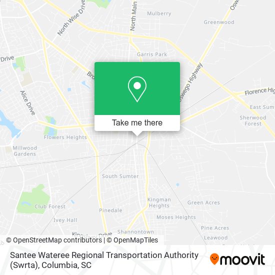 Santee Wateree Regional Transportation Authority (Swrta) map