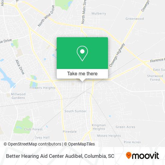 Mapa de Better Hearing Aid Center Audibel