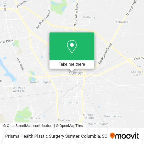 Prisma Health Plastic Surgery Sumter map