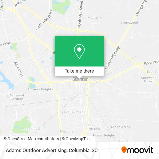 Adams Outdoor Advertising map