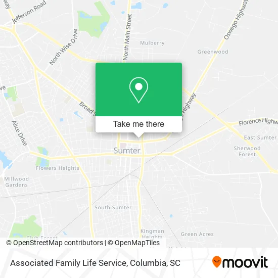 Associated Family Life Service map