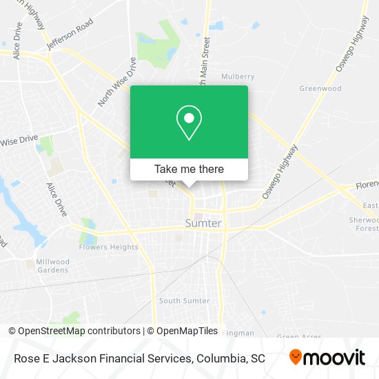 Rose E Jackson Financial Services map