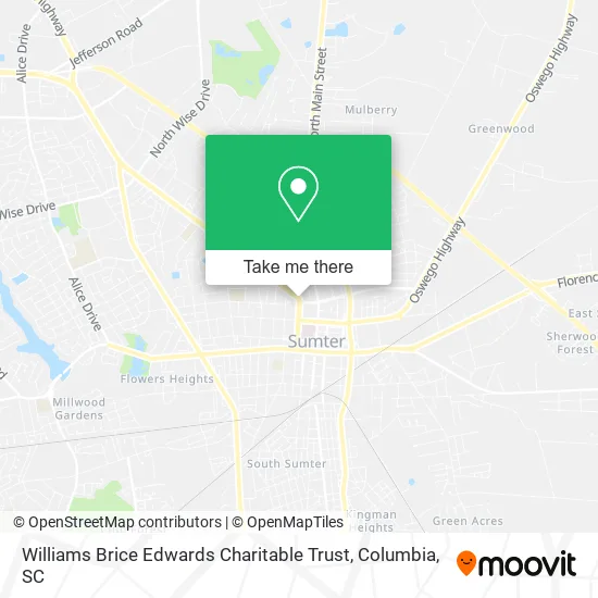 Mapa de Williams Brice Edwards Charitable Trust