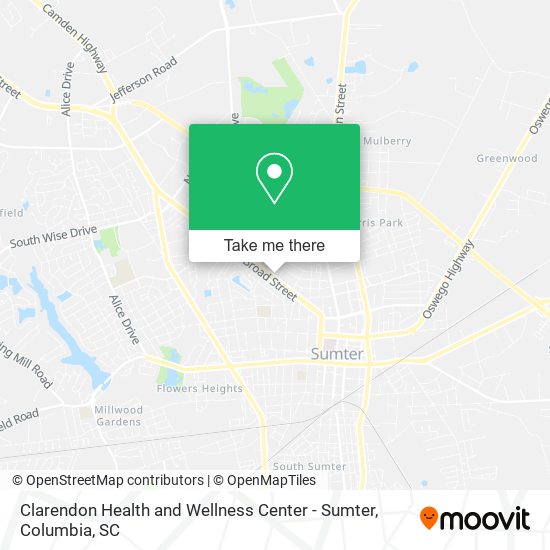 Clarendon Health and Wellness Center - Sumter map