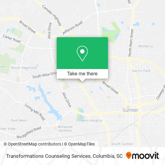 Transformations Counseling Services map