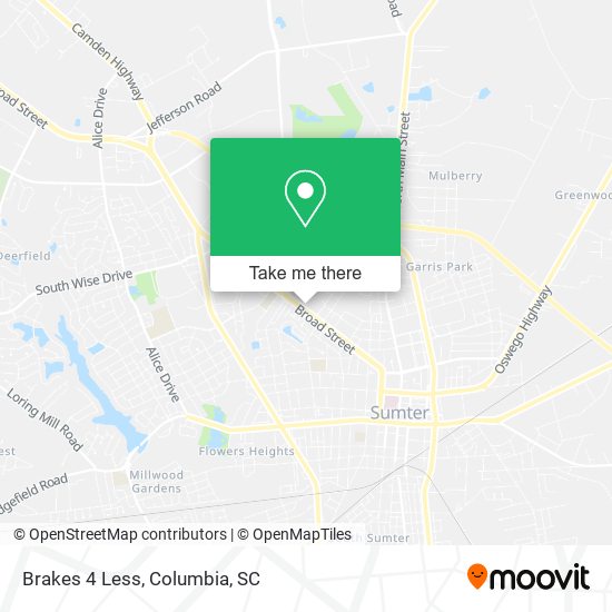 Mapa de Brakes 4 Less