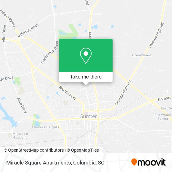 Miracle Square Apartments map