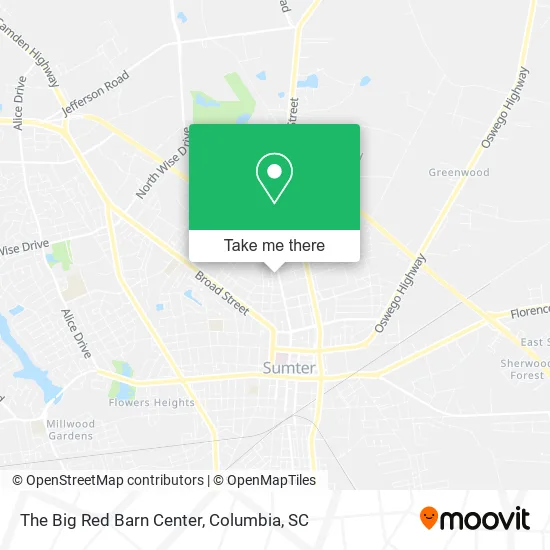 The Big Red Barn Center map