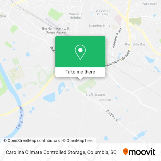 Carolina Climate Controlled Storage map