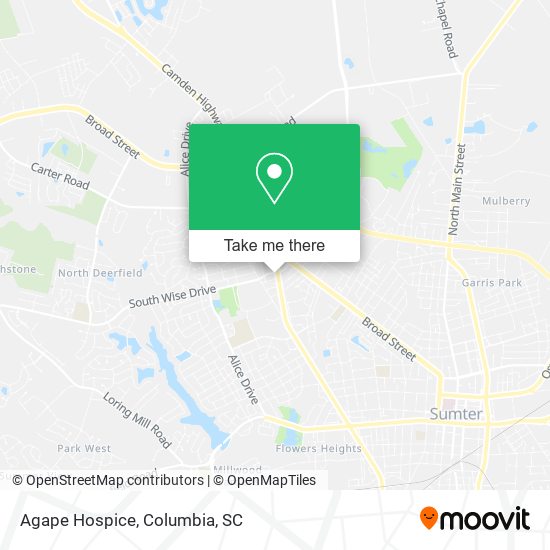 Agape Hospice map