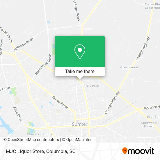 MJC Liquor Store map