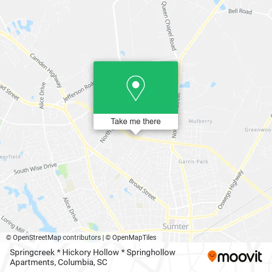 Springcreek * Hickory Hollow * Springhollow Apartments map