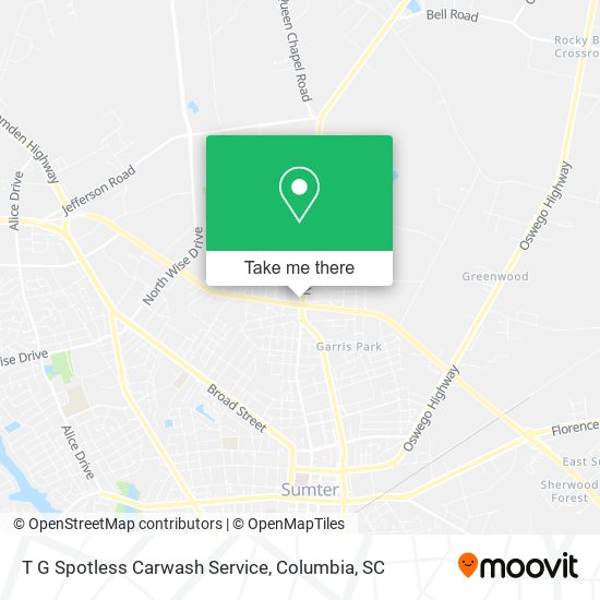 Mapa de T G Spotless Carwash Service