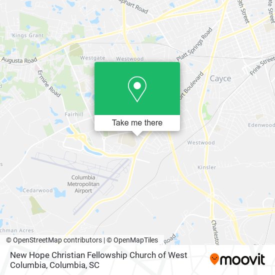 Mapa de New Hope Christian Fellowship Church of West Columbia