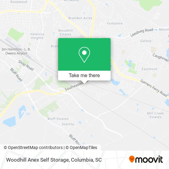 Woodhill Anex Self Storage map