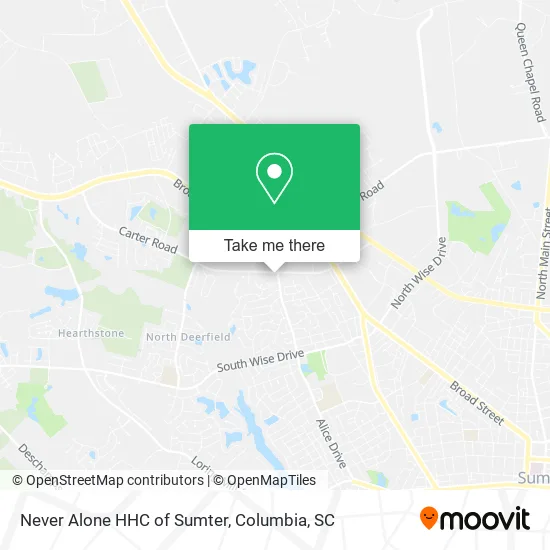 Never Alone HHC of Sumter map
