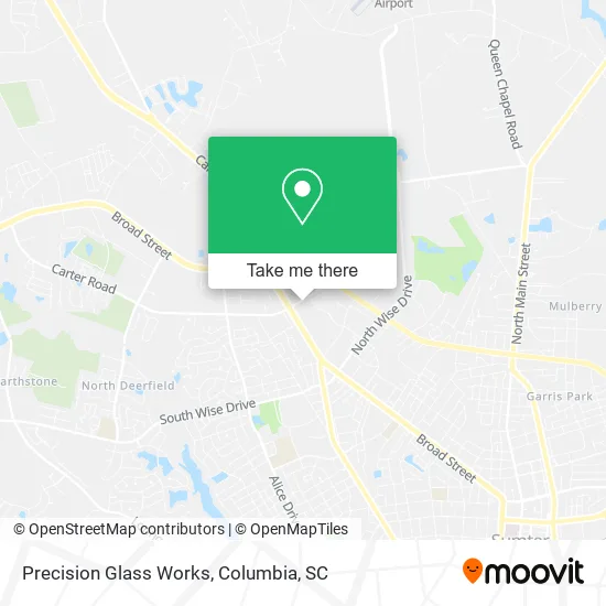 Precision Glass Works map