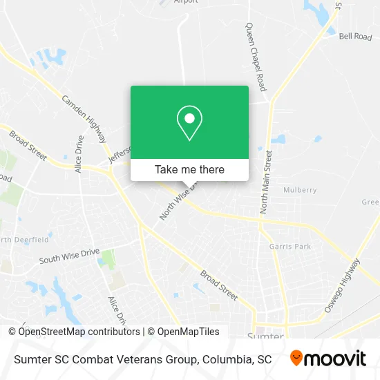 Sumter SC Combat Veterans Group map