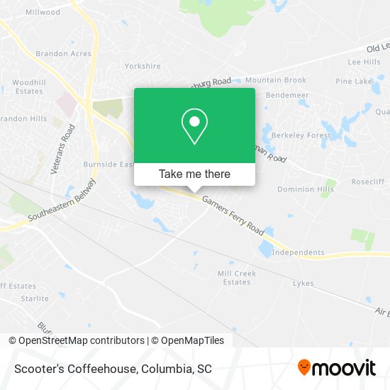 Scooter's Coffeehouse map