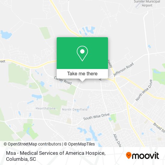 Msa - Medical Services of America Hospice map