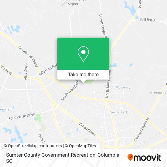 Sumter County Government Recreation map