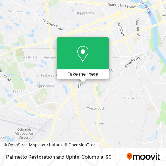 Palmetto Restoration and Upfits map